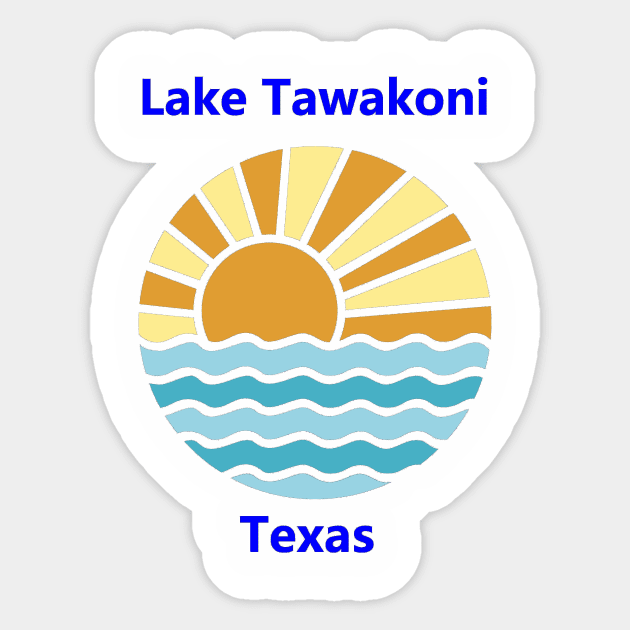 Lake Tawakoni (simple sun) Sticker by Chilcottage